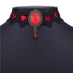 Black/Red Lace Necklace Collar Choker‎ Retro Style Cosplay Fashion Jewelry Black Photo 1