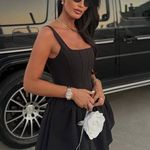 ZARA  dress mini corset inspired ruffled balloon bodycon summer cocktail wedding Photo 4