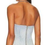superdown  Domonique Strapless Denim Top in Denim Blue Photo 1