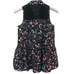 Kate Spade  Scenic Route Greenhouse Lace Yoke Top Black Pink Green Floral NEW Photo 2