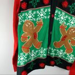 Spencers Funny Gingerbread Christmas Sweater Green Size L Photo 7
