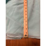 David's Bridal Womens Plus Size 22 Spa Blue Short Chiffon One Shoulder Dress Photo 5