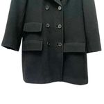 Makoff Salt Lake City Black Wool Coat Vintage Double Breasted Peacoat Sz Medium Photo 5
