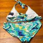 Vince Camuto Blue and Green Swirl Bikini Photo 2