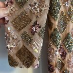 Mac Duggal  5472 Shades of Pink Beaded Sequin Midi Sheath Dress – Size 12 Photo 4