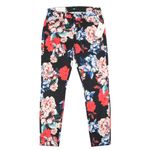7 For All Mankind NWT Mid-Rise Ankle Skinny Jeans Pants in Peony Floral Black 30 Photo 2