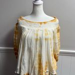 Jen's Pirate Booty  Gauze Long Sleeve Off the Shoulder Blouse Top Ombre Small S Photo 10