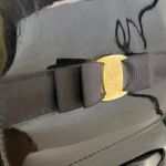 Vintage Black Patent Vinyl Grosgrain Bow Box Purse Photo 8