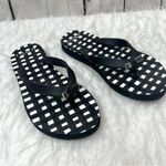 Coach Amel Flip Flop Sandals Gingham Black White Bow 5 Everyday Retro Casual Photo 4