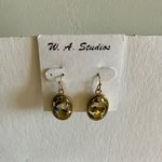 WA Studios Gold Oval Crystal Earrings Photo 2