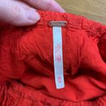 Free People Red Embroidered Lace Trimmed Cotton Shorts Women's Size XS Summer Photo 3
