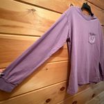 Ivory Ella  size Medium purple long sleeve tee with boho elephant print. Photo 3