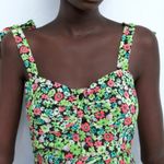 ZARA  | Floral Button Up Midi Dress Photo 4