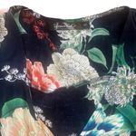 Floral Maxi Women Size Small V Neck Short Sleeve Smock Waist Spring Boho Prairie Blue Photo 4