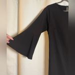 Lulus Last Love Song Black Mini Dress Bell Sleeves Front Tie Lined Keyhole Large Photo 5