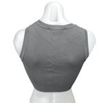 ZARA Women's Gray Ribbed Sleeveless Crew neck Stretch Knit Crop Tank Top Size S Photo 1