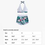 SHENHE Women's Tropical Floral 2 Piece Swimsuit Bikini Set Halter White Small S Photo 9
