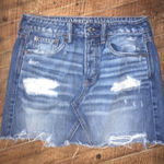 American Eagle  2 distressed, raw hem denim skirt Photo 0