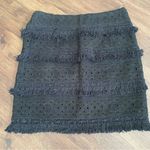 Anthropologie HD In Paris Fringe Eyelet Lace Tiered Mini Skirt 00 Photo 1