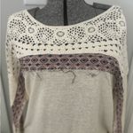 Anthropologie Gimmicks by BKE Pieced Crochet Yoke Top size Medium Photo 1