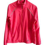 Adidas Windbreaker Jacket Hot Pink Red Athletic Coat Size Large Photo 0