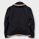 J.Crew  Peacoat Wool by Nello Gori black tan Size 00 Photo 2