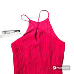 Halston Heritage  Pleated Flounce Blouson Mini Cocktail Dress Photo 5