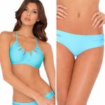 Luli Fama  2 Piece Bikini Set Aruba Blue Borrachera De Mar Top Bottom M Medium Photo 1