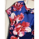 Monroe & Main Pink/Purple/Red Floral Print Knee Length Dress, Poly/Span, XL Pink Photo 1