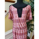 Emma & Michelle Emma & Michele 3X Maxi Dress Casual Stretch Chevron Multicolor Keyhole Photo 1