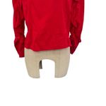 Intermix  Nikki‎ Top Blouse Shirt Long Sleeve Ruffle Cotton Red Size Large Photo 3
