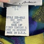 Vintage Via Sant Andrea Dress Women 14 Petite Multicolor Floral Artsy Retro 80s Size 14P Photo 6