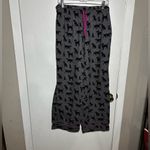 Gander mountain π°3 for $27π° 1X Charcoal Flannel PJ Pants w/ Black Lab Print & Pink Accents Photo 4
