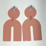 Terracotta Clay Retro Boho Arch Earrings Photo 3