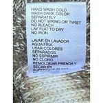 Poof Apparel Gray Grey Green White Ivory Tie Dyed Destroyed Frayed Sweater Women's S Small Photo 9