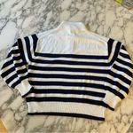 J.Crew NWT  Striped half-zip sweater pearl zipper hole from sensor on blue stripe Photo 7