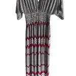 Cristinalove  Maxi Dress Wrap Style XL Zigzag Geometric Pattern Stretch Photo 1