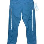 icyzone *New Yoga Running Workout Legging Womens Large Light Blue Crop Stretch Photo 0