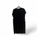 Briggs New York Briggs Linen Blend Dress Black V-Neck Sz L Short Sleeves Vacation Cruise Wear Photo 3