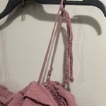 American Eagle  Mauve Babydoll Ruffled Peplum Cropped Tank Top Photo 4