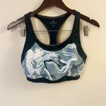 Athleta Teal Green Marbled Triple Dare Sports Bra Size Medium Racerback Photo 1