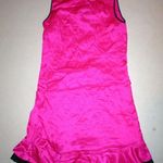 Juicy Couture New $398 Dress Silk Hot Pink Womens 0 Navy Blue Keyhole Hammered Photo 5