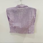 ZARA NEW  checkered shoulder pad top Photo 4