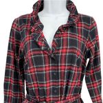 Brooks Brothers NWT Red Plaid Shirt Dress Belted Flannel Heritage Classic Sz 4 Photo 2