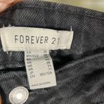 Forever 21  Women Cargo Jeans Black Size 28 High Rise Wide Leg Denim Pants Baggy Photo 2