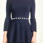 Kenar  Black Bell Sleeve Sweater with Stud
Embellishments Photo 1