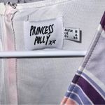 Princess Polly  Purple Swirl Pattern Long Sleeve Bodysuit Cut out‎ Detail Size 4 Photo 4