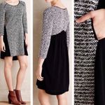 Maeve Anthropologie Black Gray Boucle Knit Dress Size XSP Photo 1