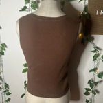 Brandy Melville John Galt Scarlett Tank Top Sweater Vest Brown Ribbed Photo 6