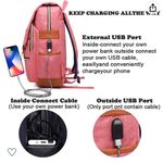 Backpack for airplane school baby adventure college sport everything you… Red Photo 7